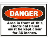 Danger Keep Area Clear Electrical Safety Sign Sticker Decal Label D867 - £1.56 GBP+