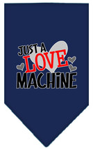 Love Machine Screen Print Bandana Navy Blue Small - £9.23 GBP