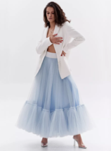 EXCLUSIVE BLUE TULLE SKIRT. LENGTH 80 CM. Any size and color. SO TRENDY - $62.00+
