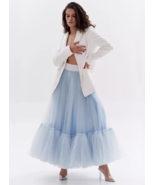 EXCLUSIVE BLUE TULLE SKIRT. LENGTH 80 CM. Any size and color. SO TRENDY - $62.00+