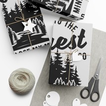 Nature-Inspired Gift Wrap Paper: &quot;Into the Forest&quot; Silhouette for All Oc... - $18.54+