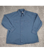 Wrangler Western Shirt Men XL Blue Striped Long Sleeve Outdoor Cowboy Rodeo Bull - £17.57 GBP