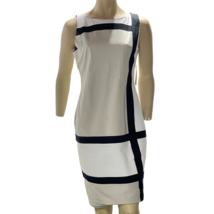 THALIAN Dress Color-block Cotton Stretch Pencil Sheath Women&#39;s Size 10 NEW - £23.38 GBP