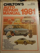 1981 CHILTON (CHILTON&#39;S) AUTO REPAIR MANUAL DOMESTIC AMERICAN CARS 1974 ... - £23.59 GBP