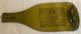 Neyers Merlot 1994 Flattened Green Glass Wine Bottle Serving Tray Wall Decor - £15.79 GBP