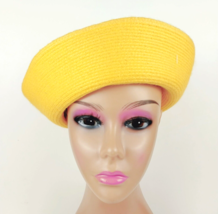 Womens Ladies Yellow Straw Bowler Hat Outdoor Summer Multiple Style One ... - £9.46 GBP