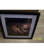Handcrafted Diamond Art Painting of a Indian Girl and a Wolf 12x12 frame - £35.92 GBP