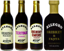 Allegro Original, Hickory Smoke, Teriyaki and Brisket Marinade, Variety ... - £35.57 GBP