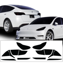 Fits Tesla Model Y Headlight Fog and Tail Light Precut Dark Smoke Tint O... - £27.88 GBP+