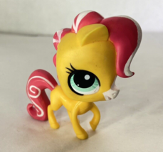 Littlest Pet Shop LPS 3231 Pony Horse Yellow Pink White Mane Figure Toy Hasbro - £7.91 GBP