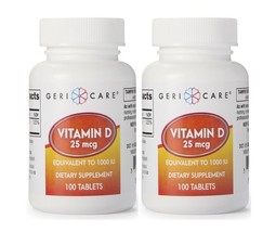 200 Tabs Geri-Care Vitamin D3 25 mcg 1000 IU Tablet Dietary Vitamin Supp... - $17.53