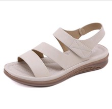  Summer shoes women retro women&#39;s beach sandals round head slope comfortable lig - £30.83 GBP