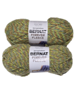 2 Pack Yarnspirations Bernat Forever Fleece Croton Green Super Bulky 6 P... - $33.99