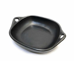 Roasting Pan 13&quot; x 11.5&quot; x 3&quot; Black Clay 100% handcrafted Organic Tablew... - £60.51 GBP