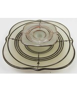 Silver overlay platter, dip bowl - €33,86 EUR
