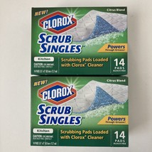 2 Pack - Clorox Scrub Singles Kitchen Citrus Blend Scent, 14 Pads Each Box - £44.82 GBP