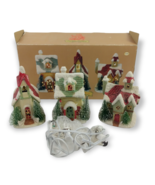 Christmas Traditions 3 Piece Christmas Village Light Set w/Power Cord Vi... - £16.20 GBP