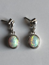 AAA supreme quality natural fire opal earring in 925 sterling silver - £113.42 GBP