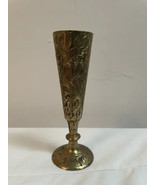 Vintage Hand Carved Bronze Cup from India 5 in tall Artist Signed - $63.90 CAD