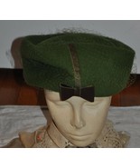 Ladies Green Victorian Steampunk Riding Hat w/ hat pin - £29.88 GBP