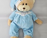  RARE Unbranded &#39;MY BEAR&#39; Teddy Bear Blue Plush Stars Hearts Pajamas READ!  - $134.21 CAD