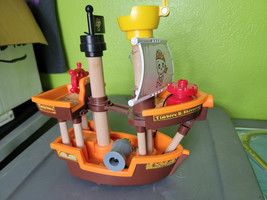 Playtown Timbers B. Shiverin Learning Curve Pirate Ship Heavy Duty Toy 12&quot; - £30.31 GBP