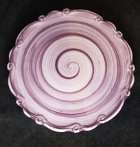 Vintage California Pantry Classic Ceramic Purple Swirl Round 6.5&quot; Plate Trivet - £10.35 GBP