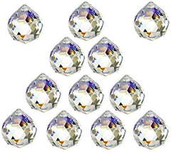 12 Pcs Crystal Ball Prism Suncatcher Rainbow Pendants Maker, 20Mm Clear Glass Cr - £11.46 GBP
