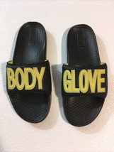 Men&#39;s BODY GLOVE Size 9 Slip-on / Flip-Flops ~ Large Letters ~ Black &amp; Yellow - £20.62 GBP
