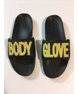 Men&#39;s BODY GLOVE Size 9 Slip-on / Flip-Flops ~ Large Letters ~ Black &amp; Y... - $25.80