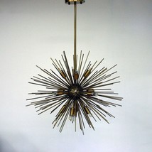 Mid Century Style Brass Sputnik Chandelier Beautiful hanging Sputnik Chandelier - £220.97 GBP