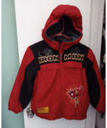 Marvel Avengers Iron Man Puffer Jacket Red Size 7 Kids Winter Coat - €12,84 EUR