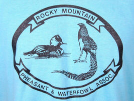 Rocky Mountain Phesant &amp; Waterfowl Assoc T Shirt-Blue-M-Nature Preserve-vtg - $29.99