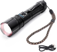 Rechargeable Flashlights High Lumens, Tactical Flash Light Portable, 160000 - £23.34 GBP