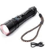 Rechargeable Flashlights High Lumens, Tactical Flash Light Portable, 160000 - £23.73 GBP
