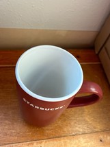 Tall Cranberry w White Starbucks Ceramic Coffee Cup Mug  – 5 and 1/8th’s inches - £8.88 GBP