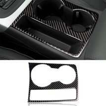 Real   Center Control Gear Shift Panel Water Cup Holder Cover Sticker Trim For   - £86.42 GBP