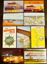 9 Vintage Mississippi River POSTCARDS Steamboat Admiral Paddle Wheel Riverboat - £12.70 GBP