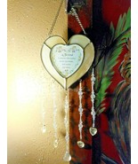 STAINED GLASS &amp; HANGING STRANDS OF BEADS WALL HANGING WORDS FOR A FRIEND... - £12.69 GBP