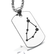 Stainless Steel Capricorn (Sea Goat) Astrology Constellations Dog Tag Pendant - £7.96 GBP