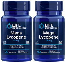 MEGA LYCOPENE  PROSTATE  HEART HEALTH 2 BOTTLES  15mg 180 Softgel LIFE E... - £40.79 GBP