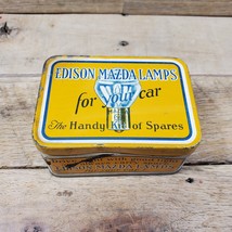 Antique Edison Mazda Car Lamps For Your Car Empty Tin Vintage - £17.89 GBP
