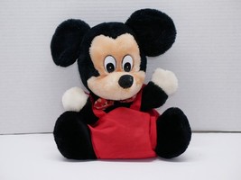 Applause Disney Mickey Mouse Full Body Puppet Bow Tie Red Pants 11&quot; Vintage - £7.89 GBP