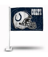 NFL Indianapolis Colts Helmet over Name on Blue Window Car Flag by Rico - £18.37 GBP
