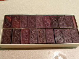 Halsam Double Nine Dragon Dominoes No. 920 55 Pieces w/ Original Box - £7.87 GBP