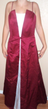 ALFRED ANGELO BURGUNDY FORMAL DRESS 8 FULL LENGTH SLEEVELESS WITH WRAP W... - £91.34 GBP