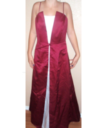 ALFRED ANGELO BURGUNDY FORMAL DRESS 8 FULL LENGTH SLEEVELESS WITH WRAP W... - £92.78 GBP