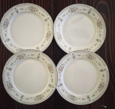 Mikasa Hamilton Dessert Salad Plates (4) Made in Japan L9032 Silver Trim... - £26.75 GBP