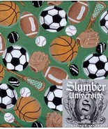 SPORTS BALLS GREEN 4PC FULL SHEETS BEDDING SET NEW - $59.13 CAD