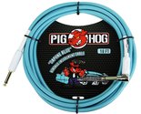 Pig Hog PCH10DBR 1/4&quot; to 1/4&quot; Right-Angle Daphne Blue Guitar Instrument ... - £17.23 GBP+